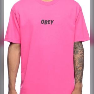 Hot Pink OBEY t shirt